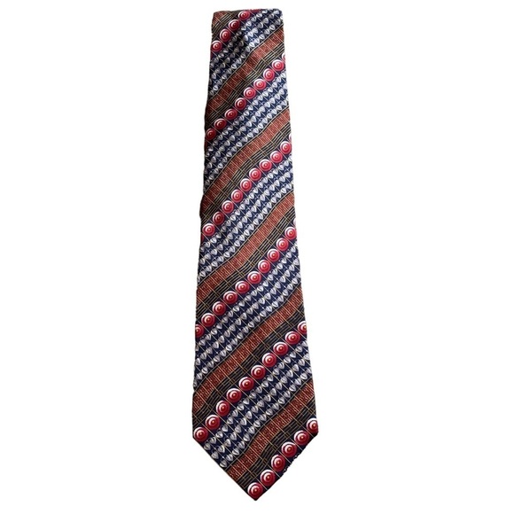 NEW Breaux Metropolitan Museum of Art Tie Navy Red Gold Multi Color Tie - Picture 4 of 5